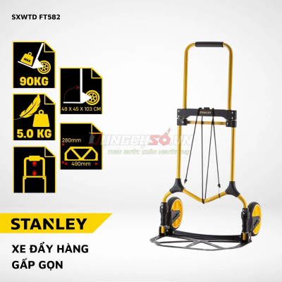 Xe đẩy hàng 2 bánh Stanley FT582 | Tải trọng 90kg