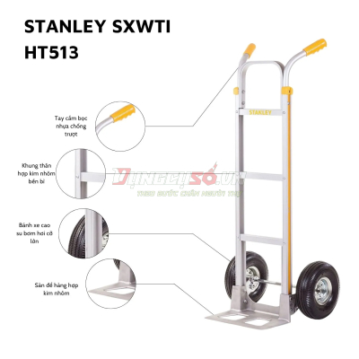 Xe đẩy hàng 2 bánh Stanley HT513 | Tải trọng 200/230kg