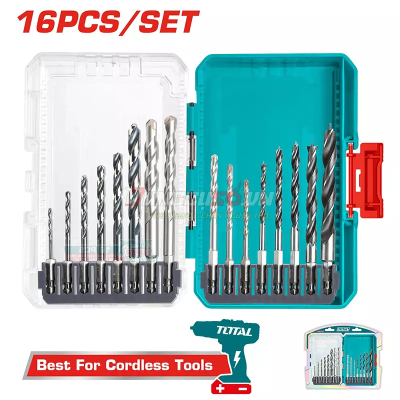 Bộ 16 mũi khoan đa năng chuôi lục giác 1/4" Total TACSDL11606