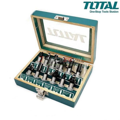 Bộ 12 mũi phay gỗ 1/4″ 6.3mm Total TACSR0104121