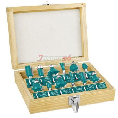 Bộ 12 mũi phay gỗ 8mm Total TACSR1121